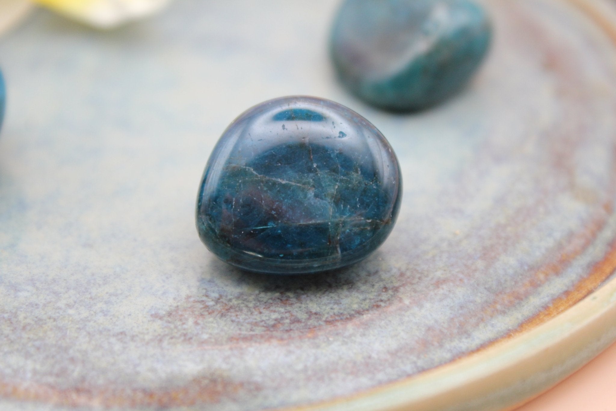 Blauwe apatiet trommelsteen – Mentale helderheid en focus - Energise Academy