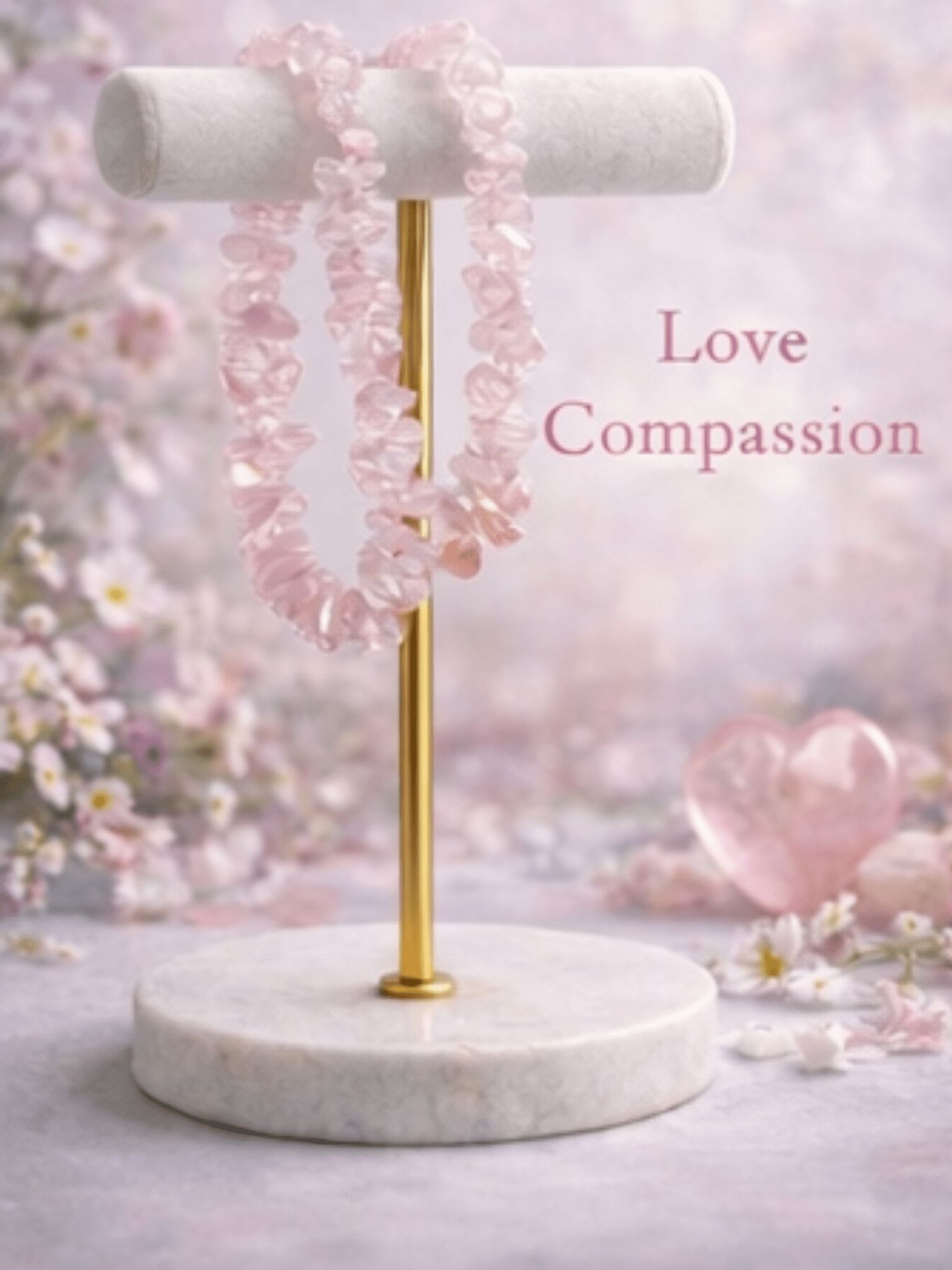 Rozenkwarts splitarmband – Zelfliefde en emotionele genezing - Energise Academy